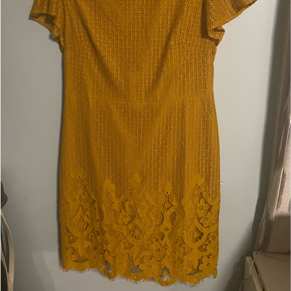 Loft size 8 gold dress